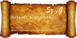 Szlezák Gizella névjegykártya