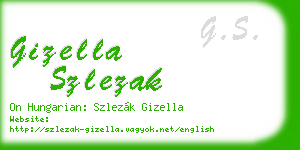 gizella szlezak business card